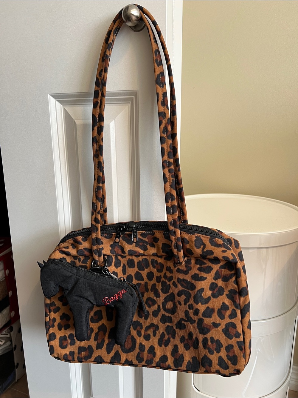 Baggu Nylon Bowler Bag and horse charm